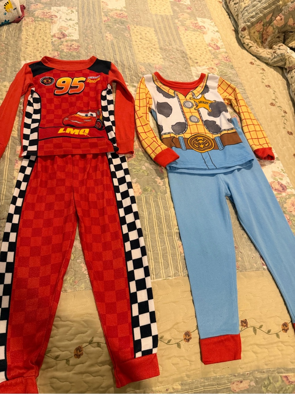 Lot of two boys 5t PJs Cars and Toy Story like new